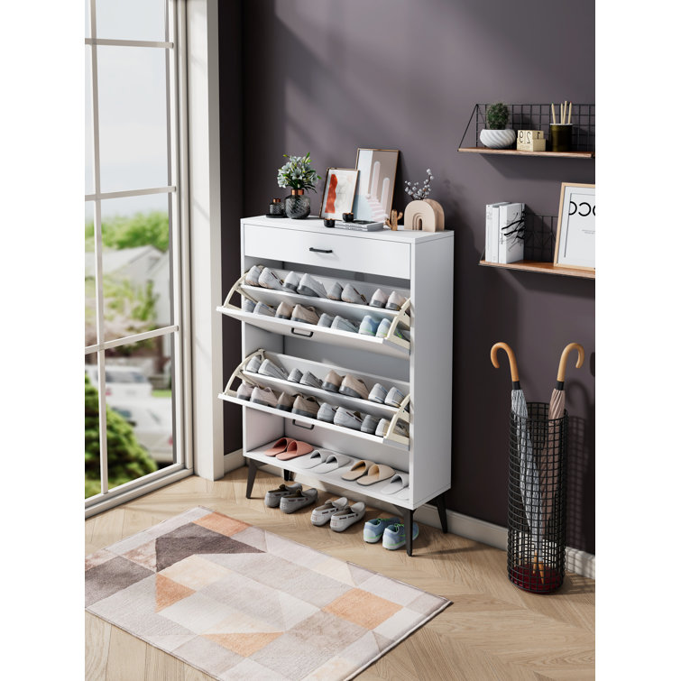Small white 2025 shoe cabinet